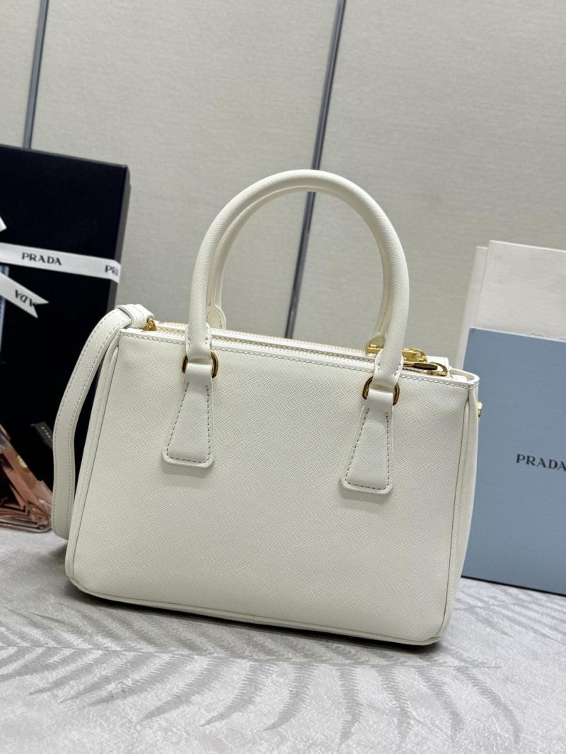Small Prada Galleria Saffiano leather bag White 1BA896