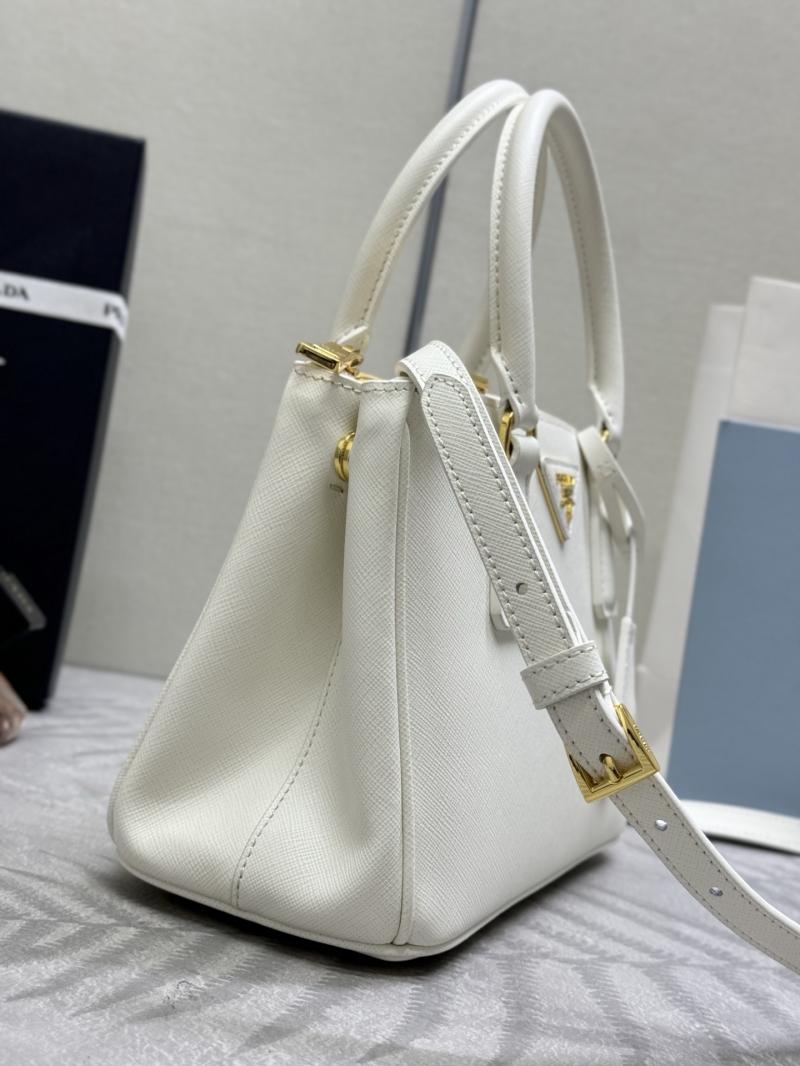 Small Prada Galleria Saffiano leather bag White 1BA896