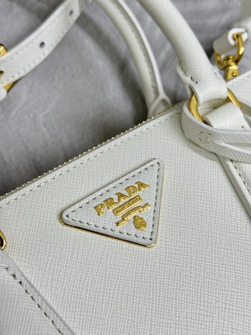 Small Prada Galleria Saffiano leather bag White 1BA896