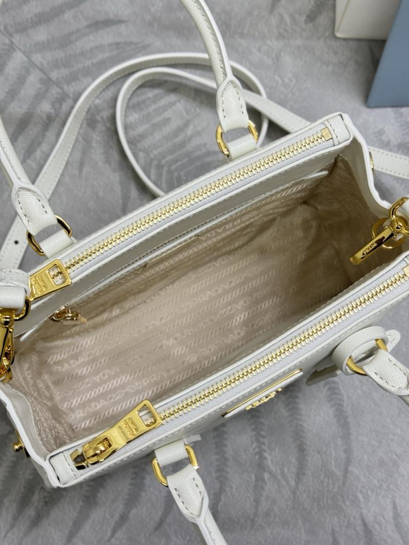 Small Prada Galleria Saffiano leather bag White 1BA896