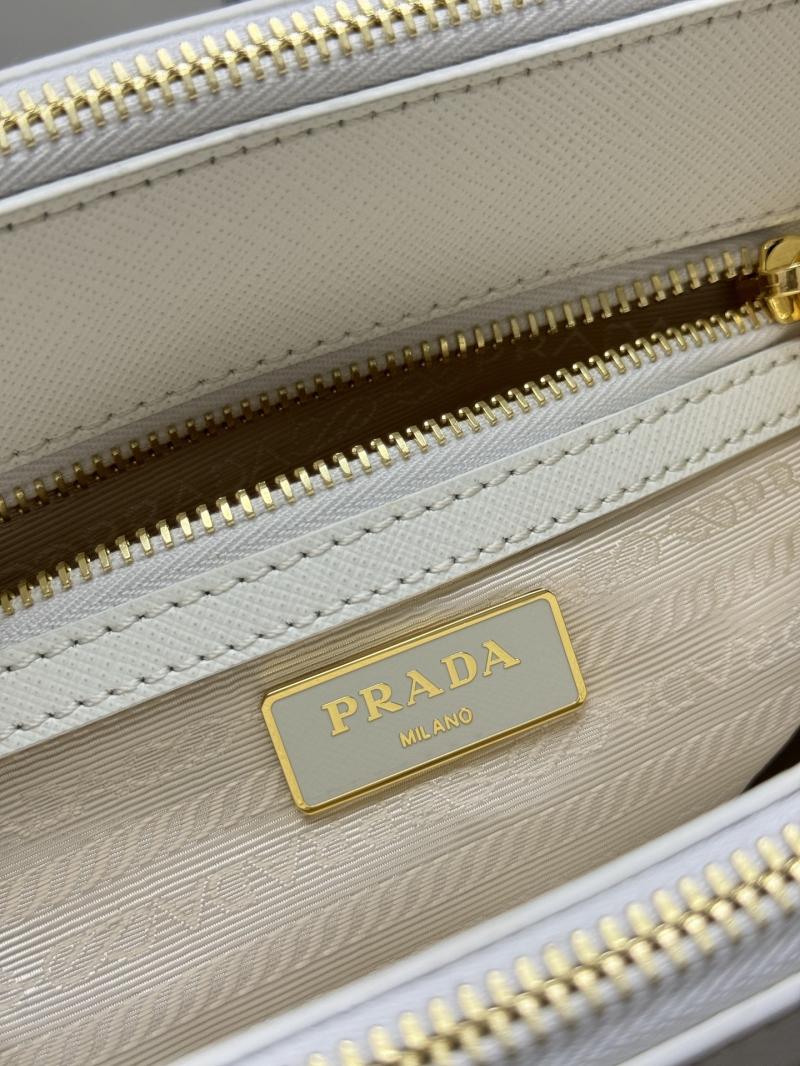 Small Prada Galleria Saffiano leather bag White 1BA896