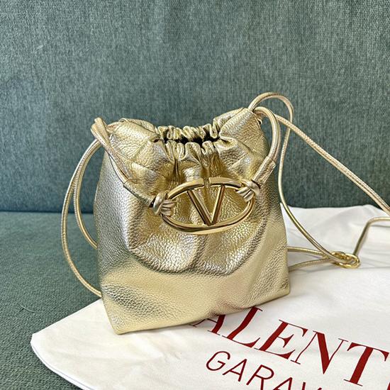 Valentino Mini Bucket Bag Gold V0501S