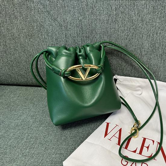 Valentino Mini Bucket Bag Green V0501S