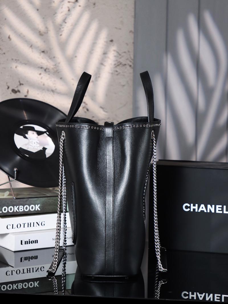 Chanel Calfskin Large Coco Eyelets Shopping Tote AS8011