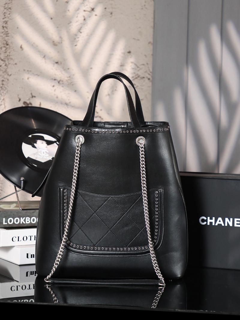Chanel Calfskin Large Coco Eyelets Shopping Tote AS8011
