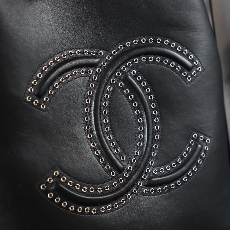 Chanel Calfskin Large Coco Eyelets Shopping Tote AS8011