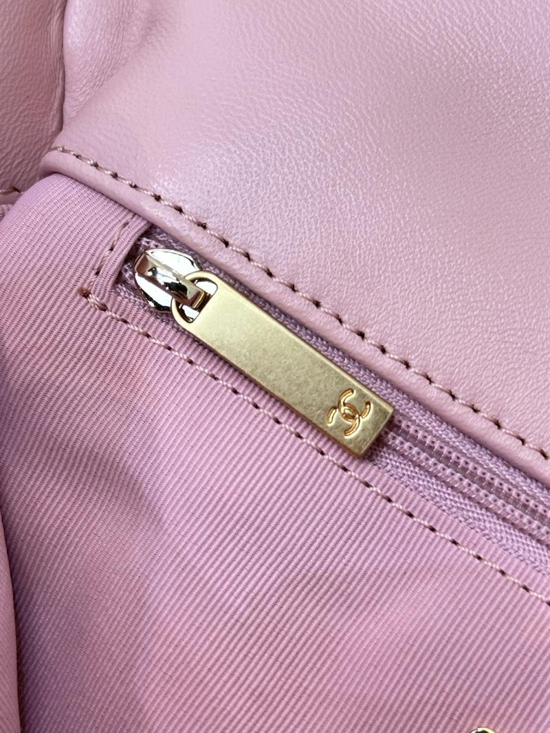 Chanel 19 Lambskin Flap Handbag Pink AS1160