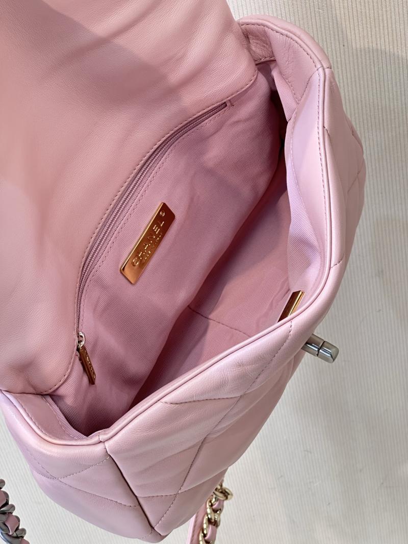 Chanel 19 Lambskin Flap Handbag Pink AS1160