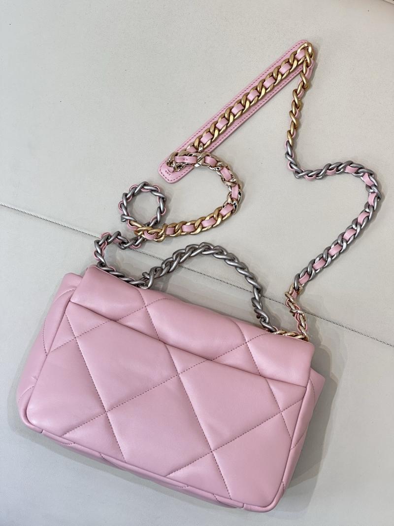 Chanel 19 Lambskin Flap Handbag Pink AS1160