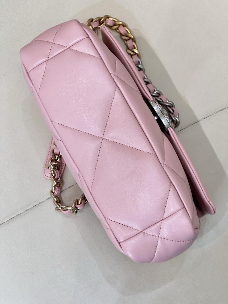 Chanel 19 Lambskin Flap Handbag Pink AS1160