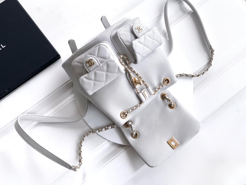 Chanel Backpack Light Grey AS3860