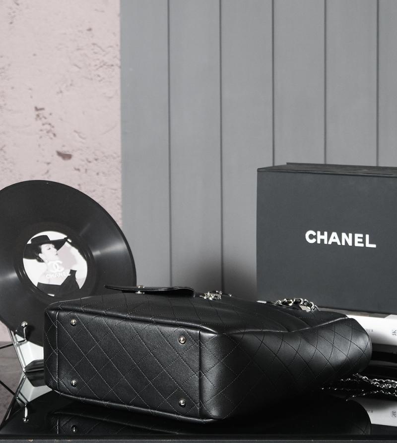 Chanel Calfskin Quilted Ultra Pocket Shopping Tote AS8011