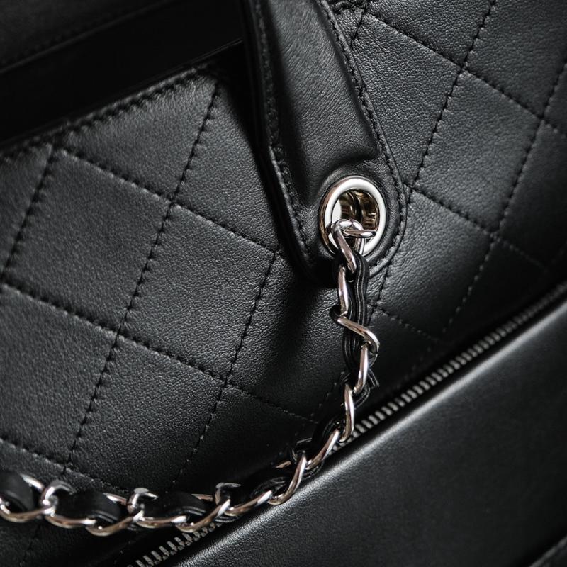 Chanel Calfskin Quilted Ultra Pocket Shopping Tote AS8011
