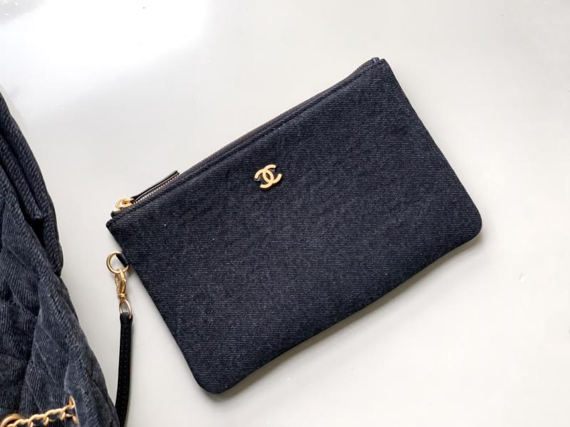 Chanel Denim 25 Medium Handbag Black AS5311