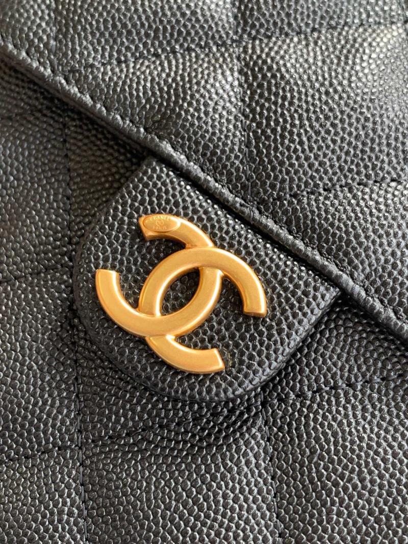 Chanel Grained Calfskin 25 Small Handbag Black AS5293