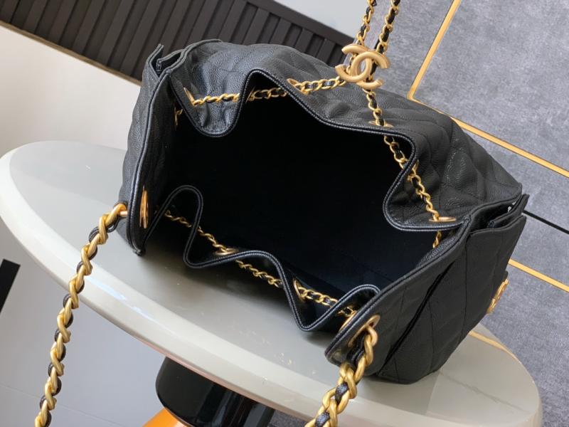 Chanel Grained Calfskin 25 Small Handbag Black AS5293