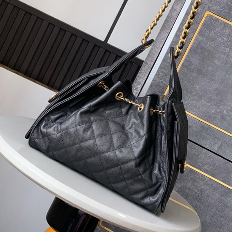 Chanel Grained Calfskin 25 Small Handbag Black AS5293