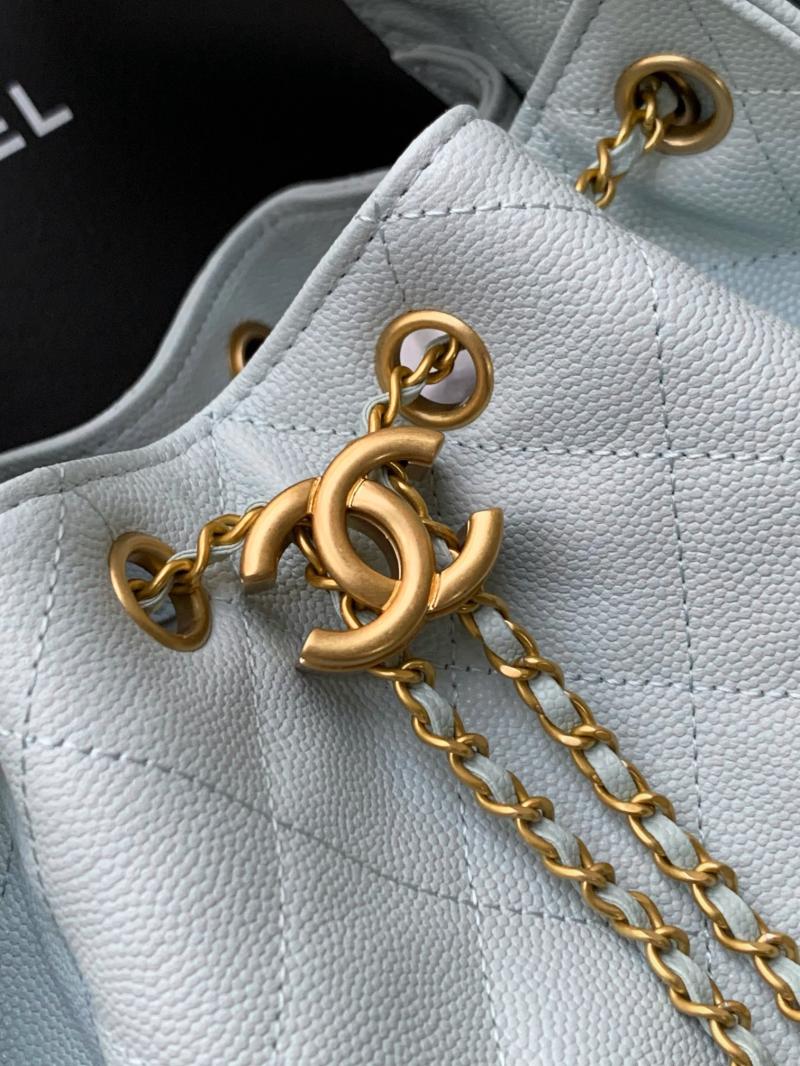 Chanel Grained Calfskin 25 Small Handbag Blue AS5293