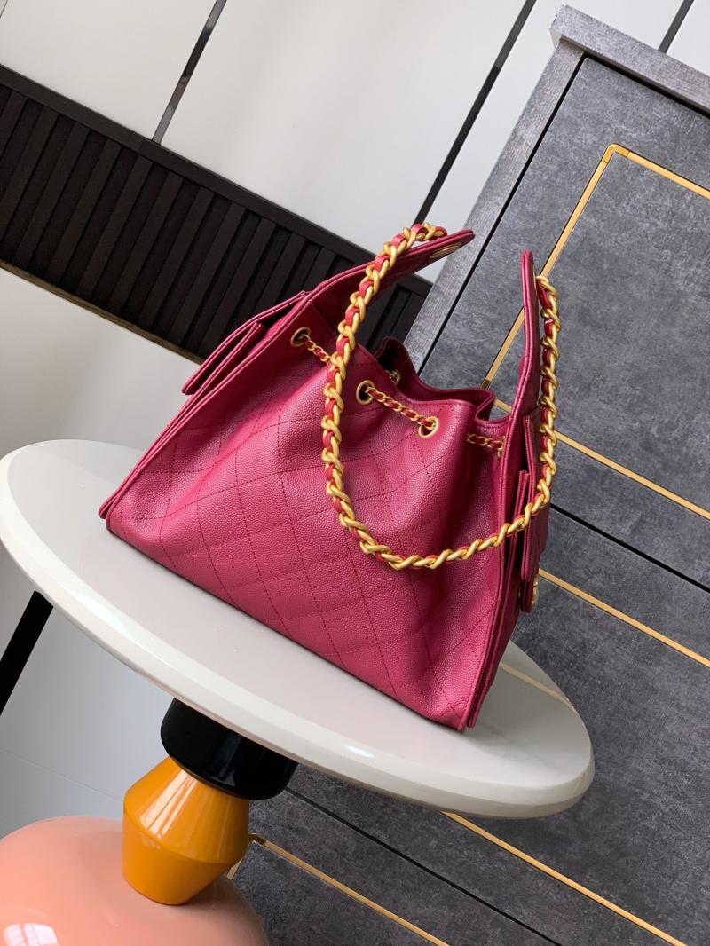 Chanel Grained Calfskin 25 Small Handbag Burgundy AS5293