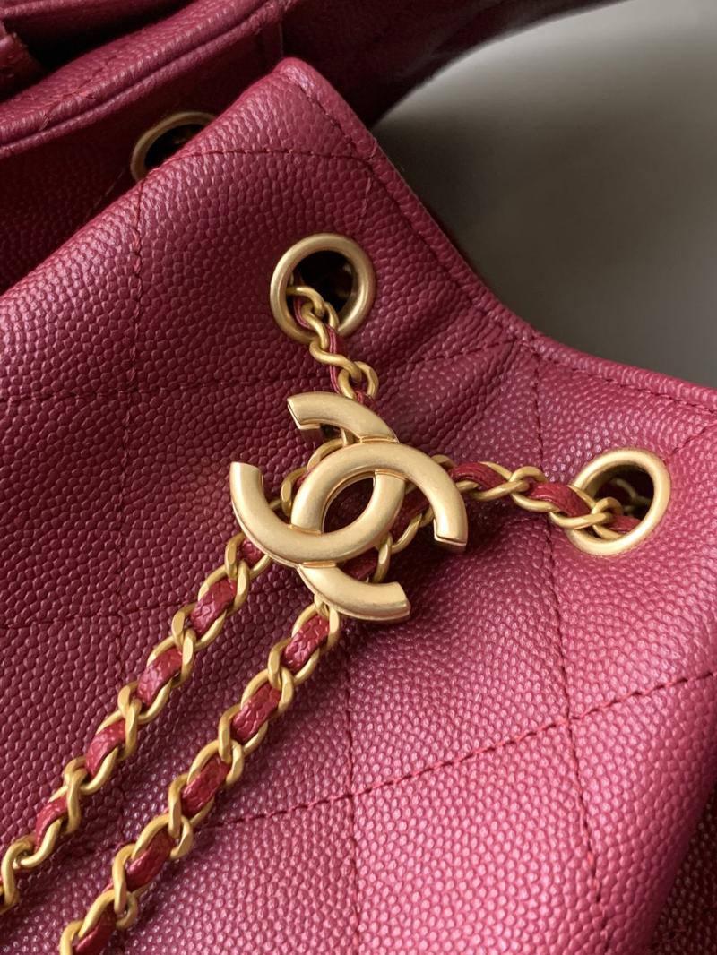 Chanel Grained Calfskin 25 Small Handbag Burgundy AS5293
