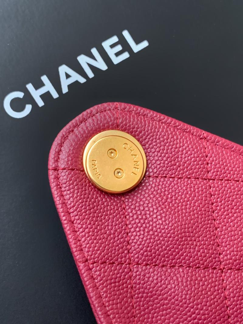 Chanel Grained Calfskin 25 Small Handbag Burgundy AS5293