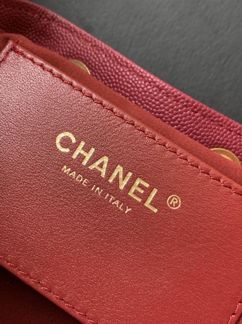 Chanel Grained Calfskin 25 Small Handbag Burgundy AS5293