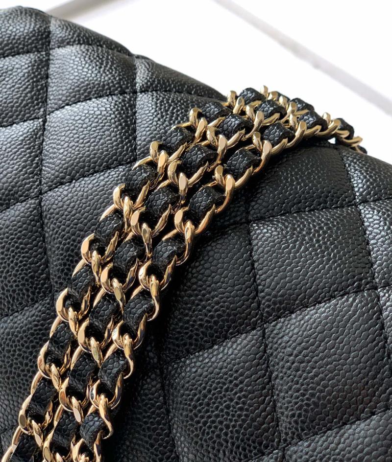 Chanel Grained Calfskin Mini Boston Bag Black AP4474