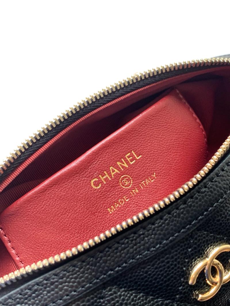 Chanel Grained Calfskin Mini Boston Bag Black AP4474