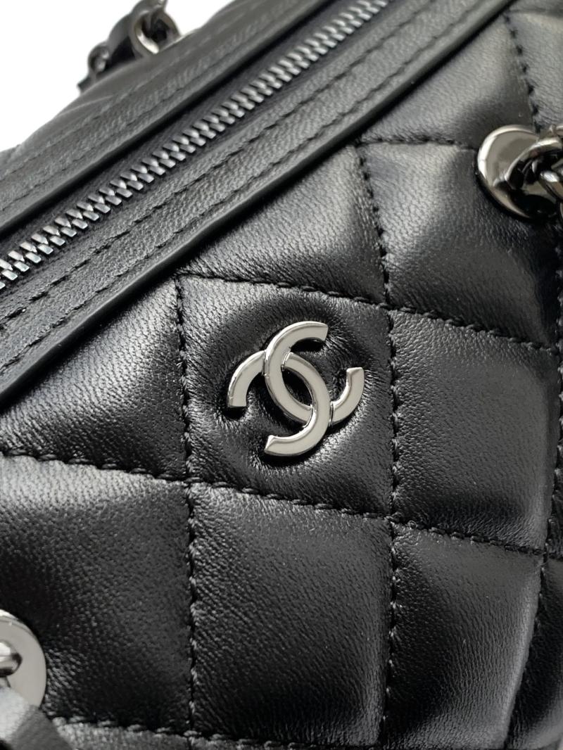 Chanel Lambskin Mini Boston Bag Black AP4474