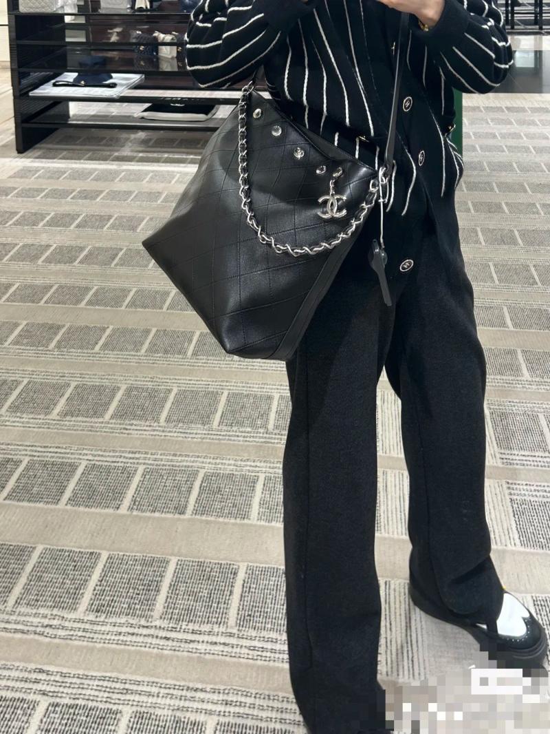 Chanel Large Bucket Bag with Silver AS5406
