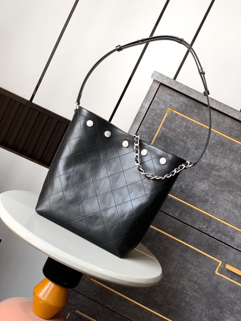 Chanel Large Bucket Bag with Silver AS5406