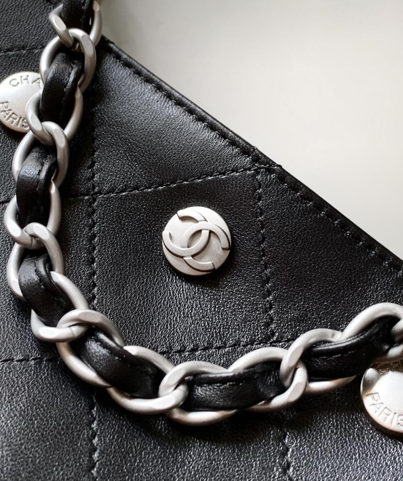 Chanel Large Bucket Bag with Silver AS5406