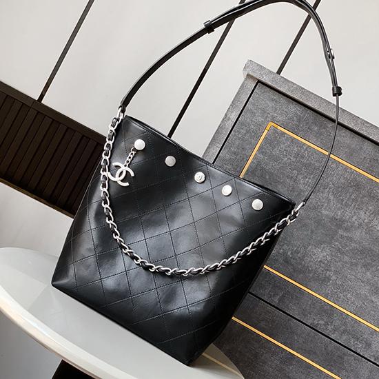 Chanel Large Bucket Bag with Silver AS5406