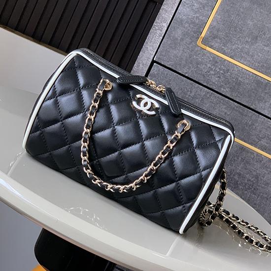 Chanel Mini Boston Bag Black AP4474