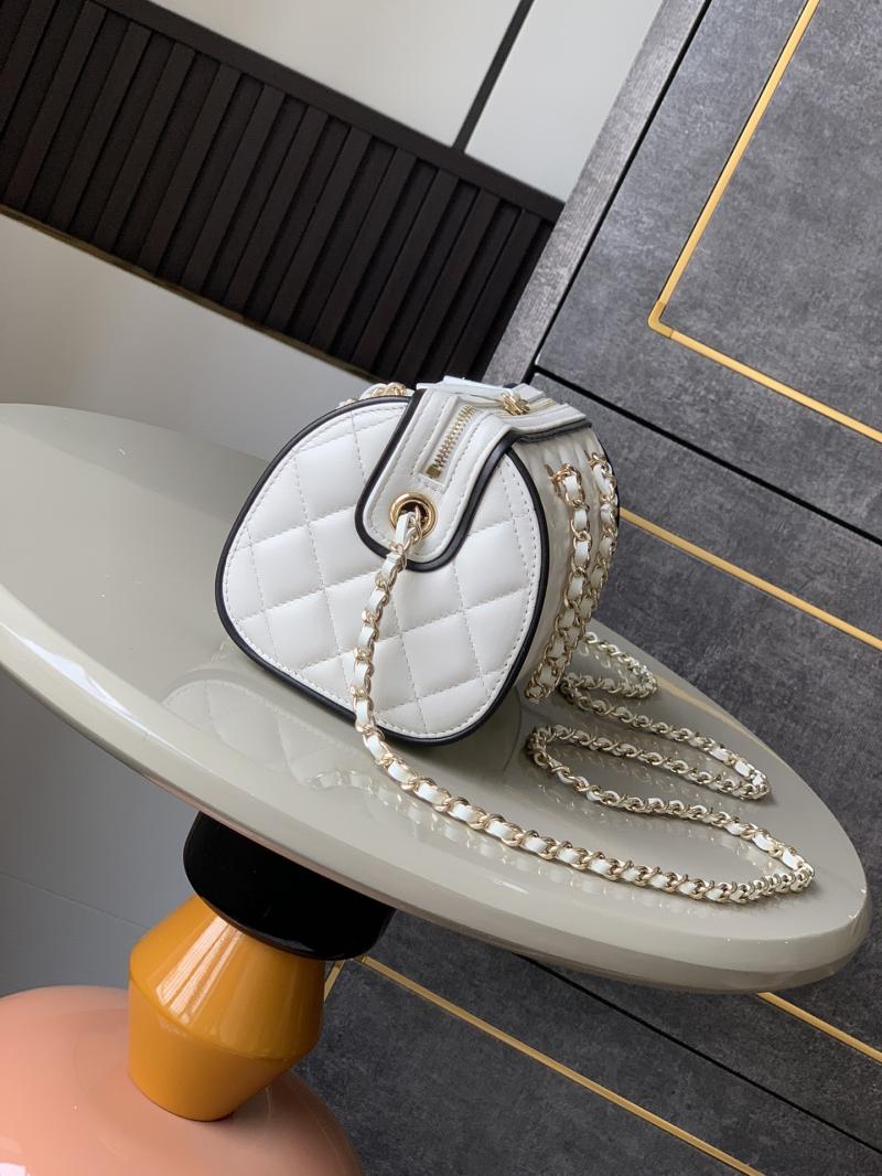 Chanel Mini Boston Bag White AP4474