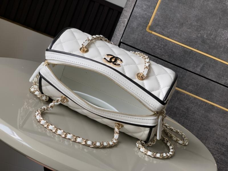 Chanel Mini Boston Bag White AP4474