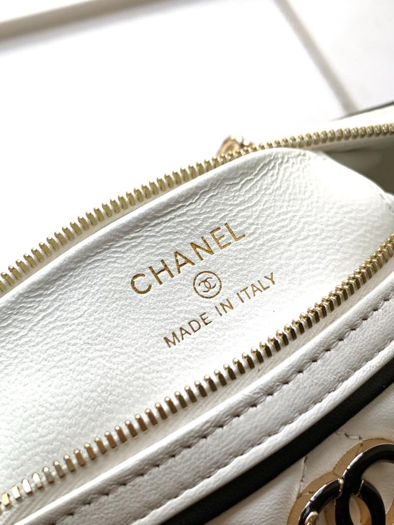 Chanel Mini Boston Bag White AP4474