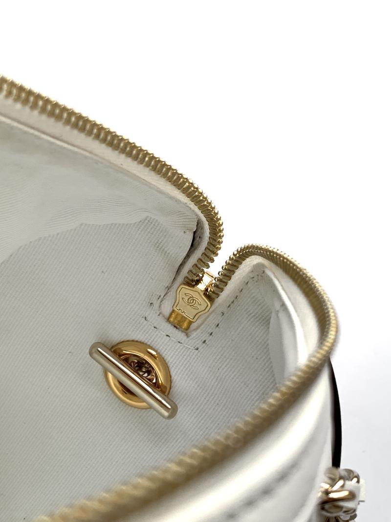 Chanel Mini Boston Bag White AP4474