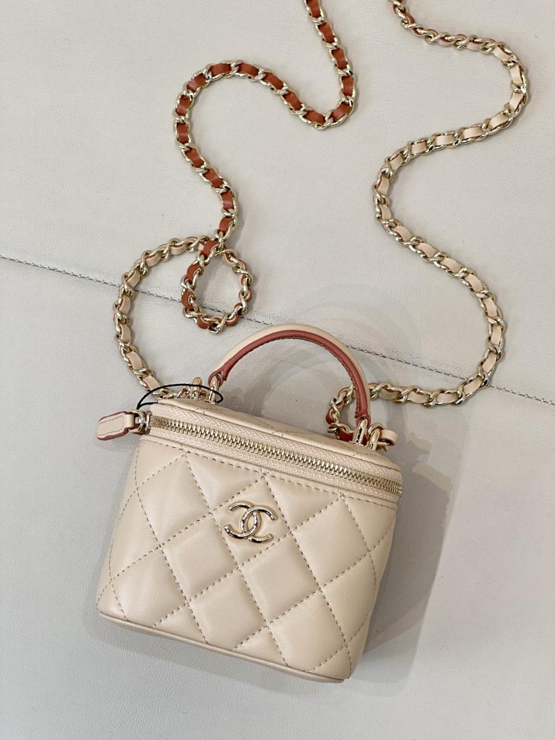 Chanel Mini Vanity With Chain Beige AP2198
