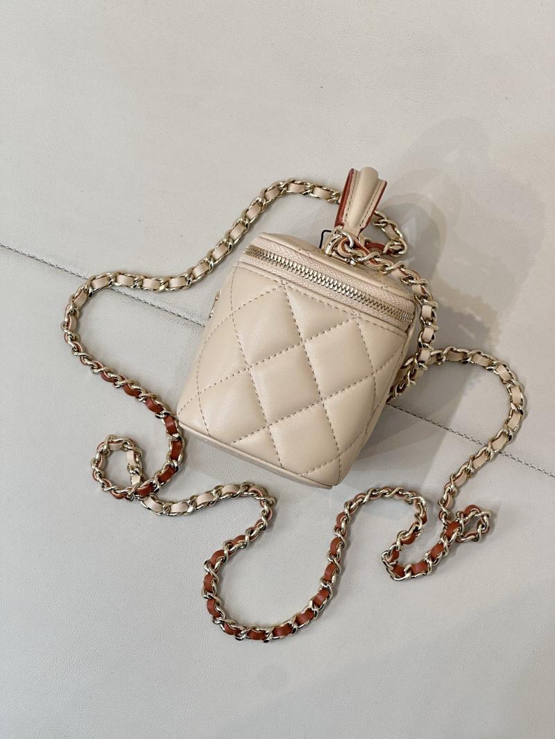 Chanel Mini Vanity With Chain Beige AP2198