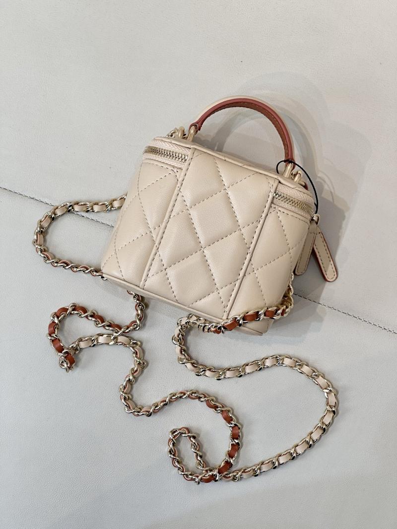 Chanel Mini Vanity With Chain Beige AP2198
