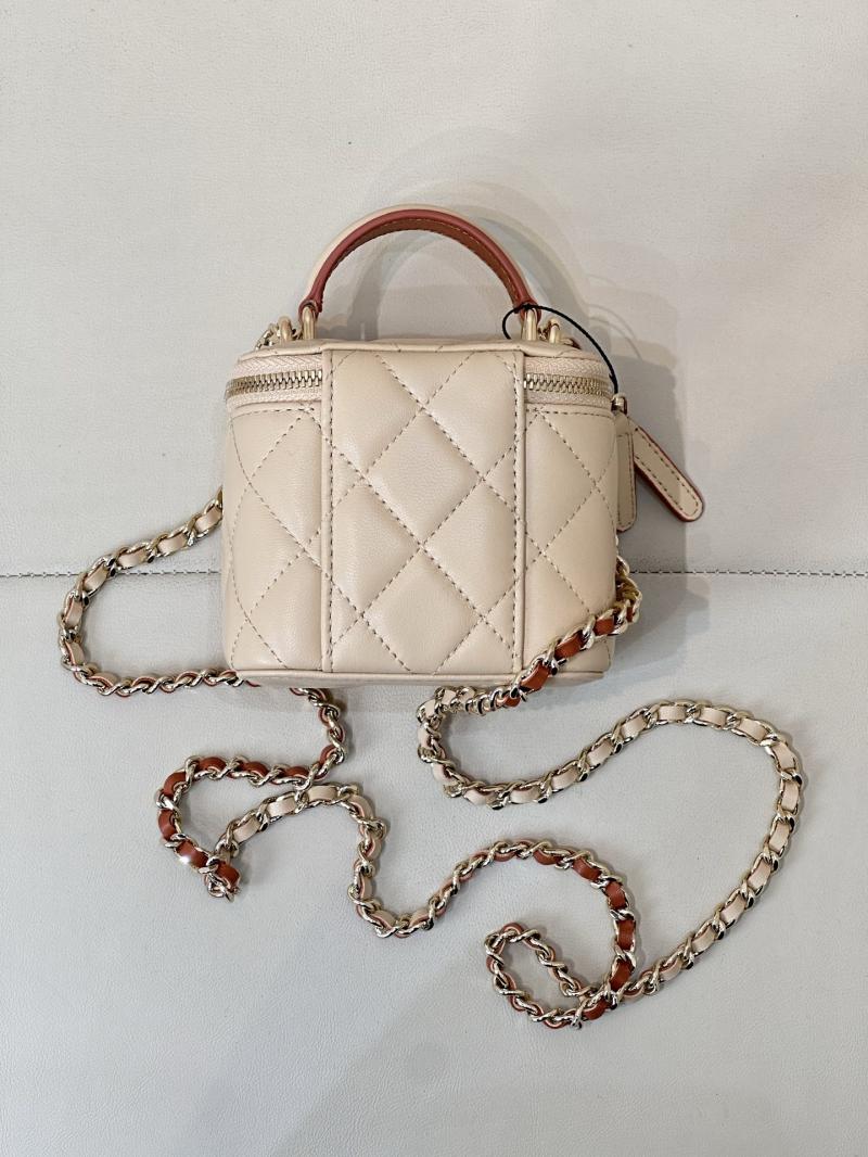 Chanel Mini Vanity With Chain Beige AP2198