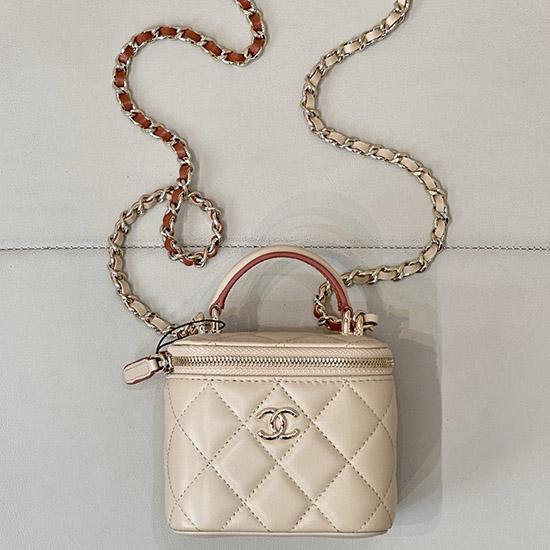 Chanel Mini Vanity With Chain Beige AP2198