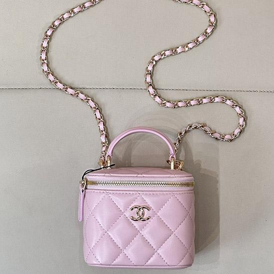 Chanel Mini Vanity With Chain Light Pink AP2198