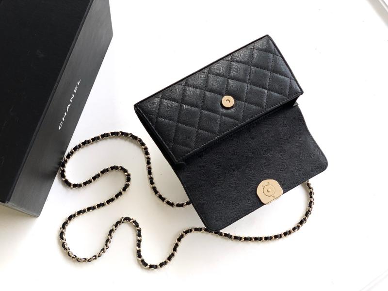 Chanel Phone Holder with Chain Black AP3238