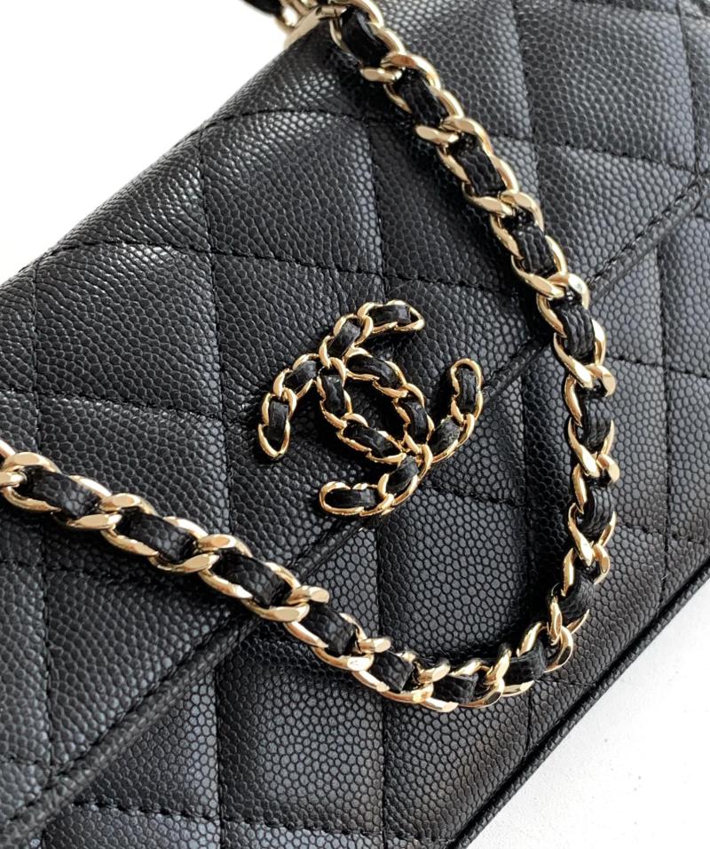 Chanel Phone Holder with Chain Black AP3238