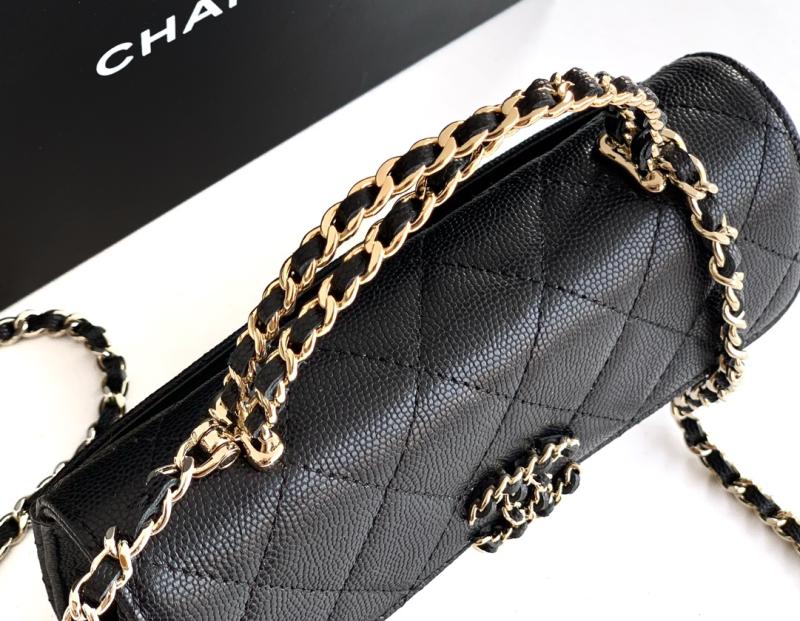Chanel Phone Holder with Chain Black AP3238