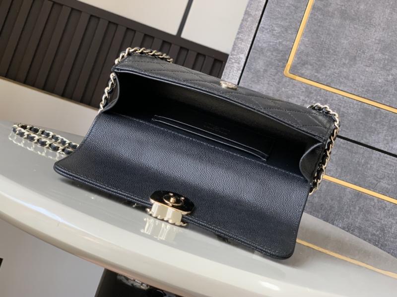 Chanel Phone Holder with Chain Black AP3238