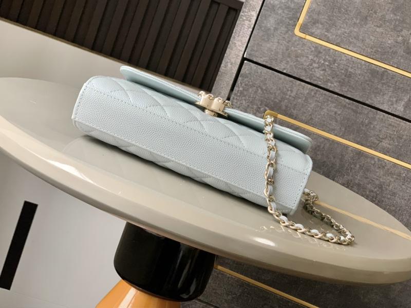 Chanel Phone Holder with Chain Light Blue AP3238