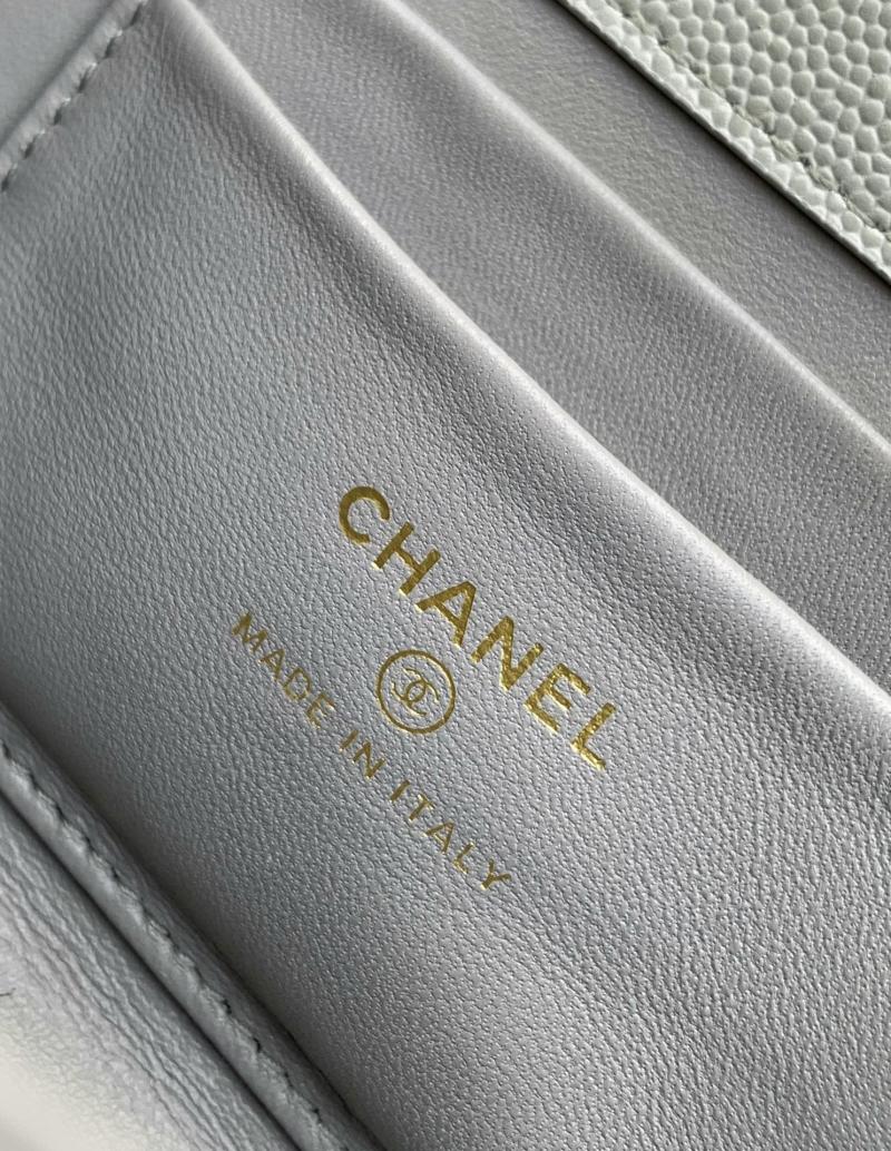 Chanel Phone Holder with Chain Light Grey AP3238